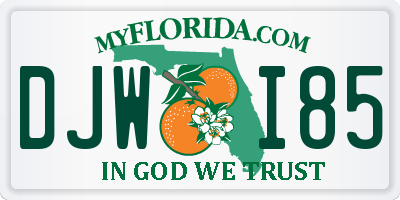 FL license plate DJWI85