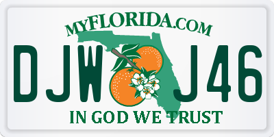 FL license plate DJWJ46