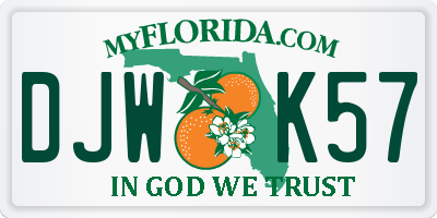 FL license plate DJWK57