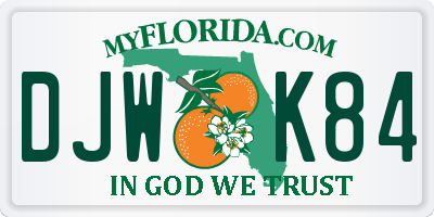 FL license plate DJWK84