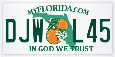 FL license plate DJWL45
