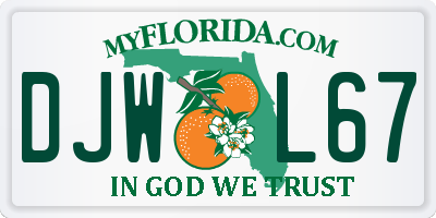 FL license plate DJWL67