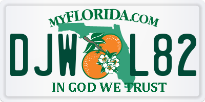 FL license plate DJWL82