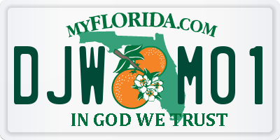 FL license plate DJWM01
