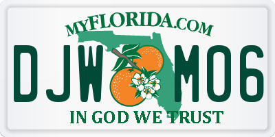 FL license plate DJWM06