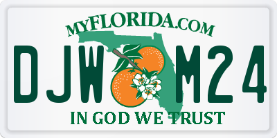 FL license plate DJWM24