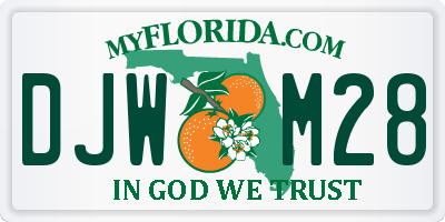 FL license plate DJWM28