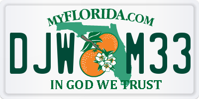 FL license plate DJWM33