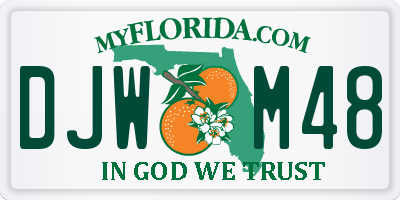 FL license plate DJWM48
