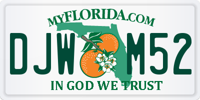 FL license plate DJWM52