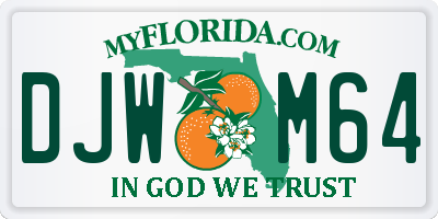 FL license plate DJWM64