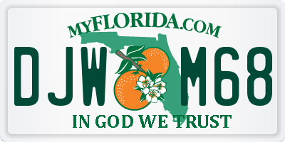 FL license plate DJWM68