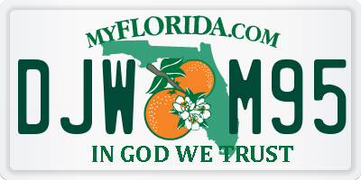 FL license plate DJWM95
