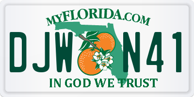 FL license plate DJWN41