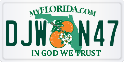 FL license plate DJWN47
