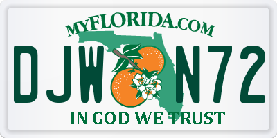 FL license plate DJWN72