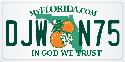 FL license plate DJWN75