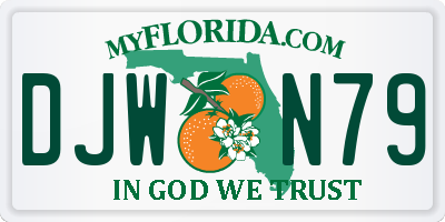FL license plate DJWN79