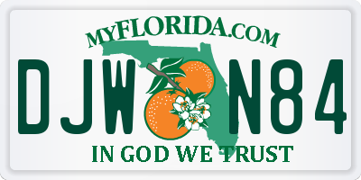 FL license plate DJWN84