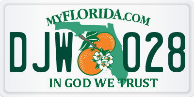 FL license plate DJWO28