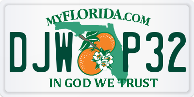FL license plate DJWP32