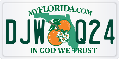 FL license plate DJWQ24