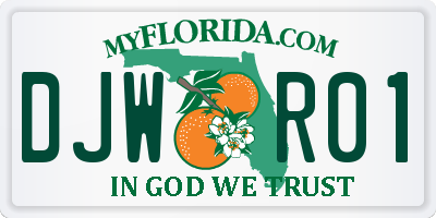 FL license plate DJWR01