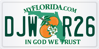 FL license plate DJWR26
