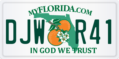 FL license plate DJWR41