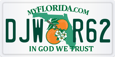FL license plate DJWR62