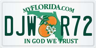 FL license plate DJWR72