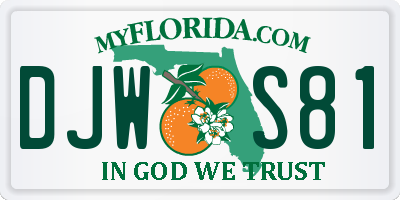 FL license plate DJWS81
