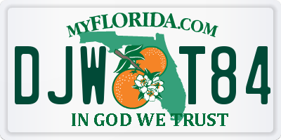 FL license plate DJWT84