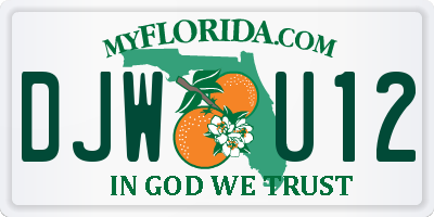 FL license plate DJWU12