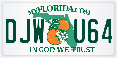 FL license plate DJWU64