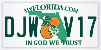 FL license plate DJWV17