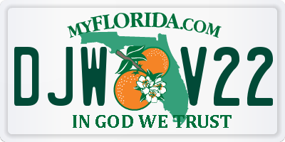 FL license plate DJWV22