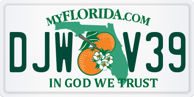 FL license plate DJWV39