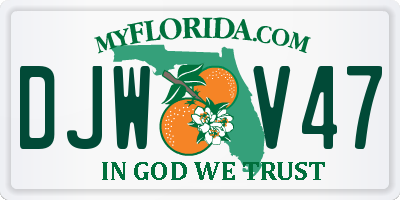 FL license plate DJWV47