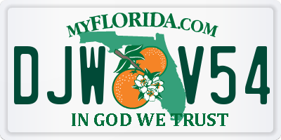 FL license plate DJWV54