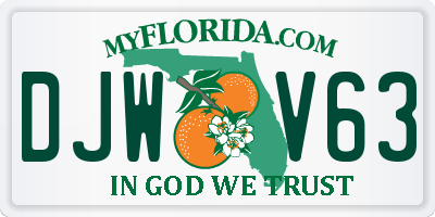 FL license plate DJWV63