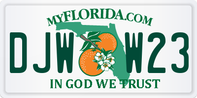 FL license plate DJWW23