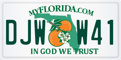 FL license plate DJWW41