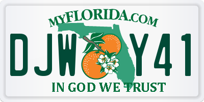 FL license plate DJWY41
