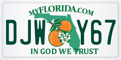 FL license plate DJWY67