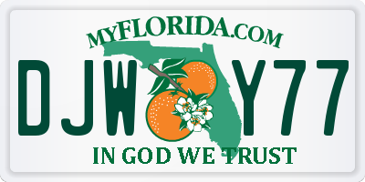 FL license plate DJWY77