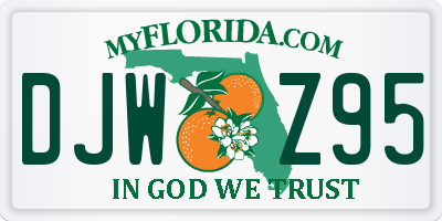 FL license plate DJWZ95
