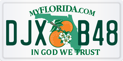 FL license plate DJXB48