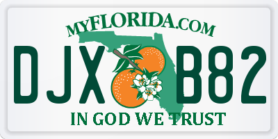FL license plate DJXB82