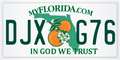 FL license plate DJXG76